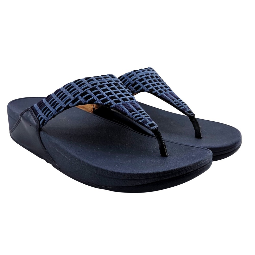 Fit Flop Lulu Art Denim Sandals - Size 10